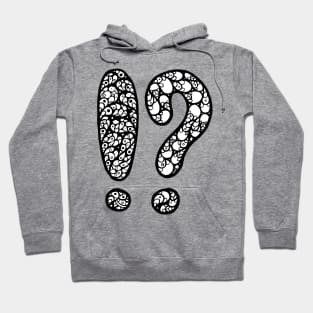 Exclamation and Question Mark Doodle Art Hoodie
